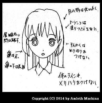 いまどきの絵柄を試してみる Amlethmachinaのお絵描き実験室